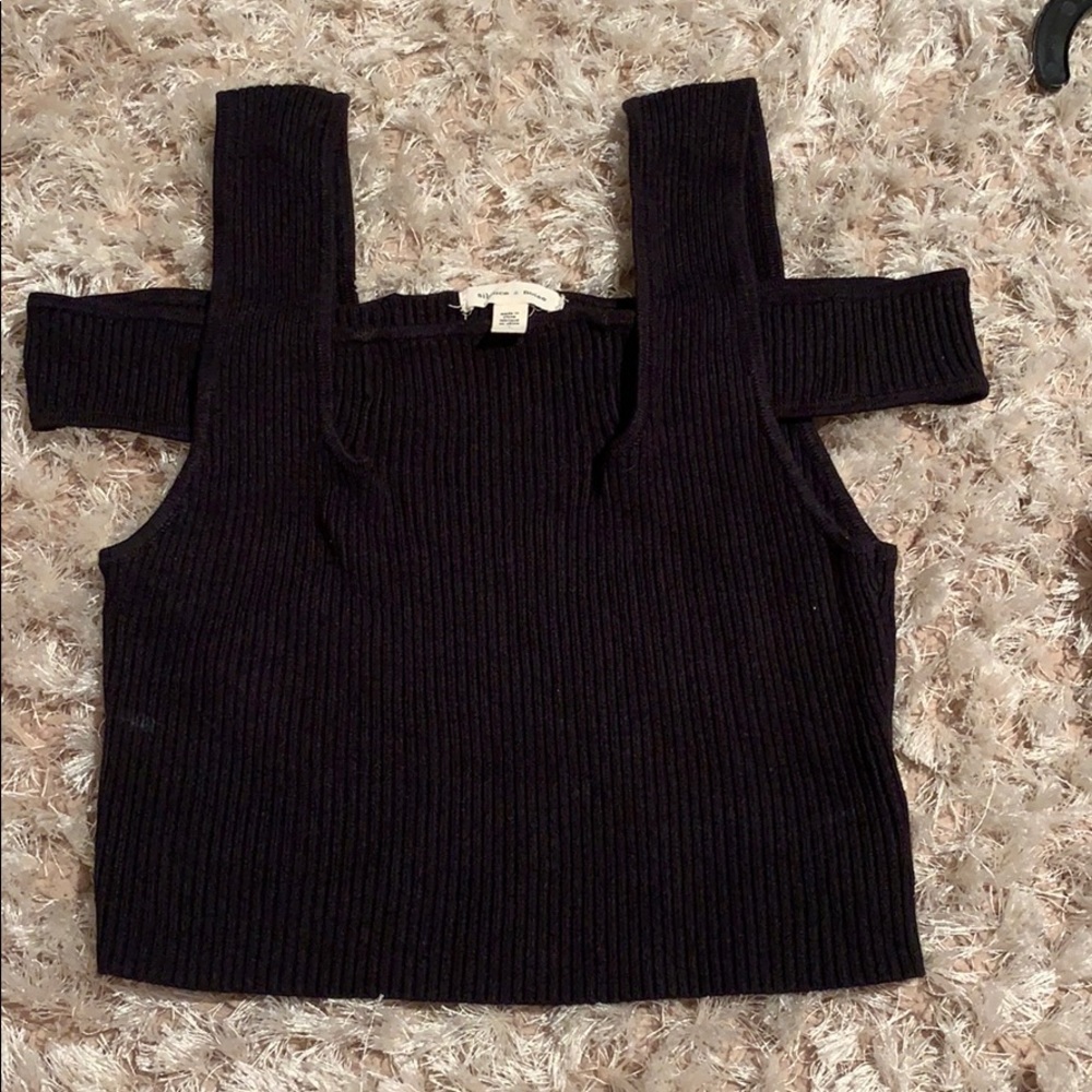 Silence and noise crop top